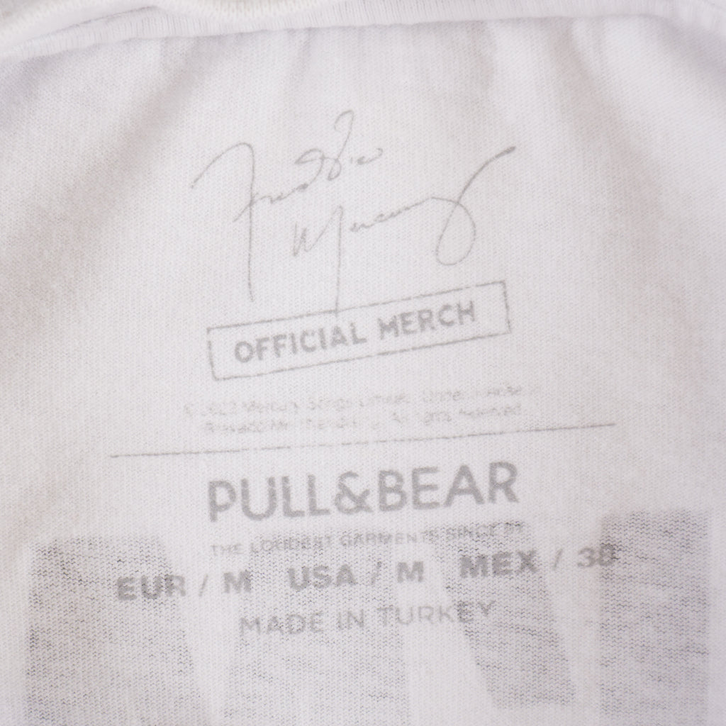 Pull & Bear X Freddie Mercury Бяла Тениска с Графика