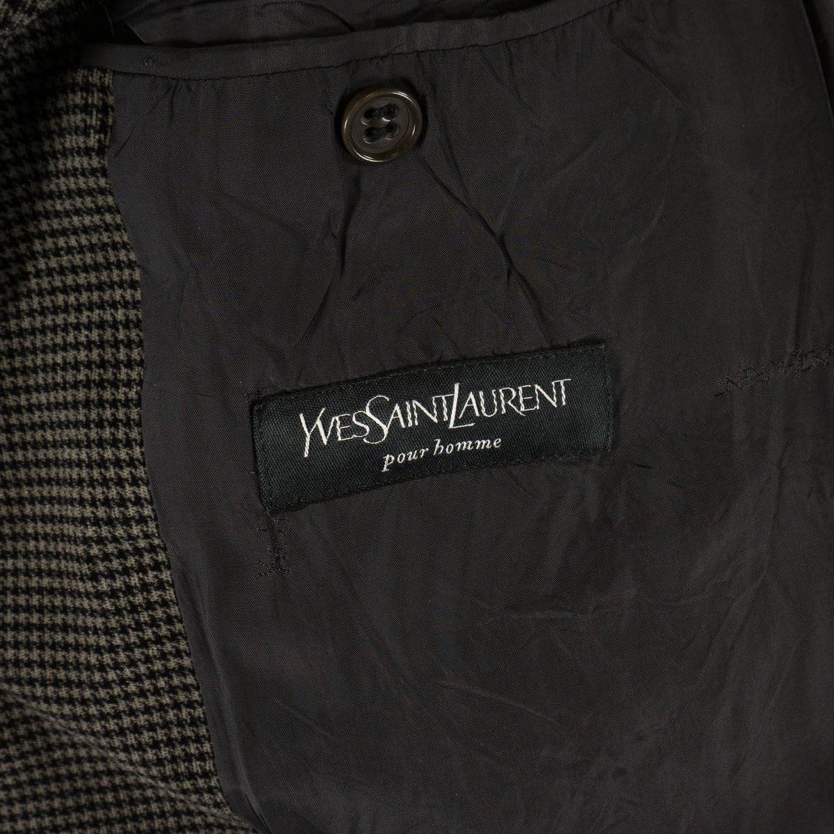 Yves Saint Laurent Винтидж 80-те Кафяво Карирано Сако