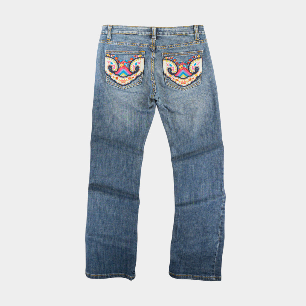Nice Denim Винтидж 2000-те Бродирани Сини Дънки