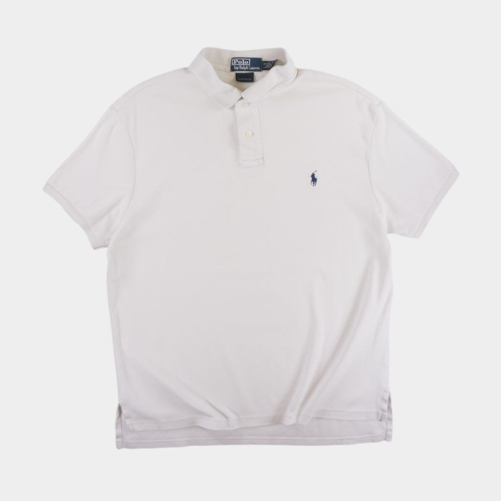 Polo Ralph Lauren Винтидж Бяла Тениска с Яка