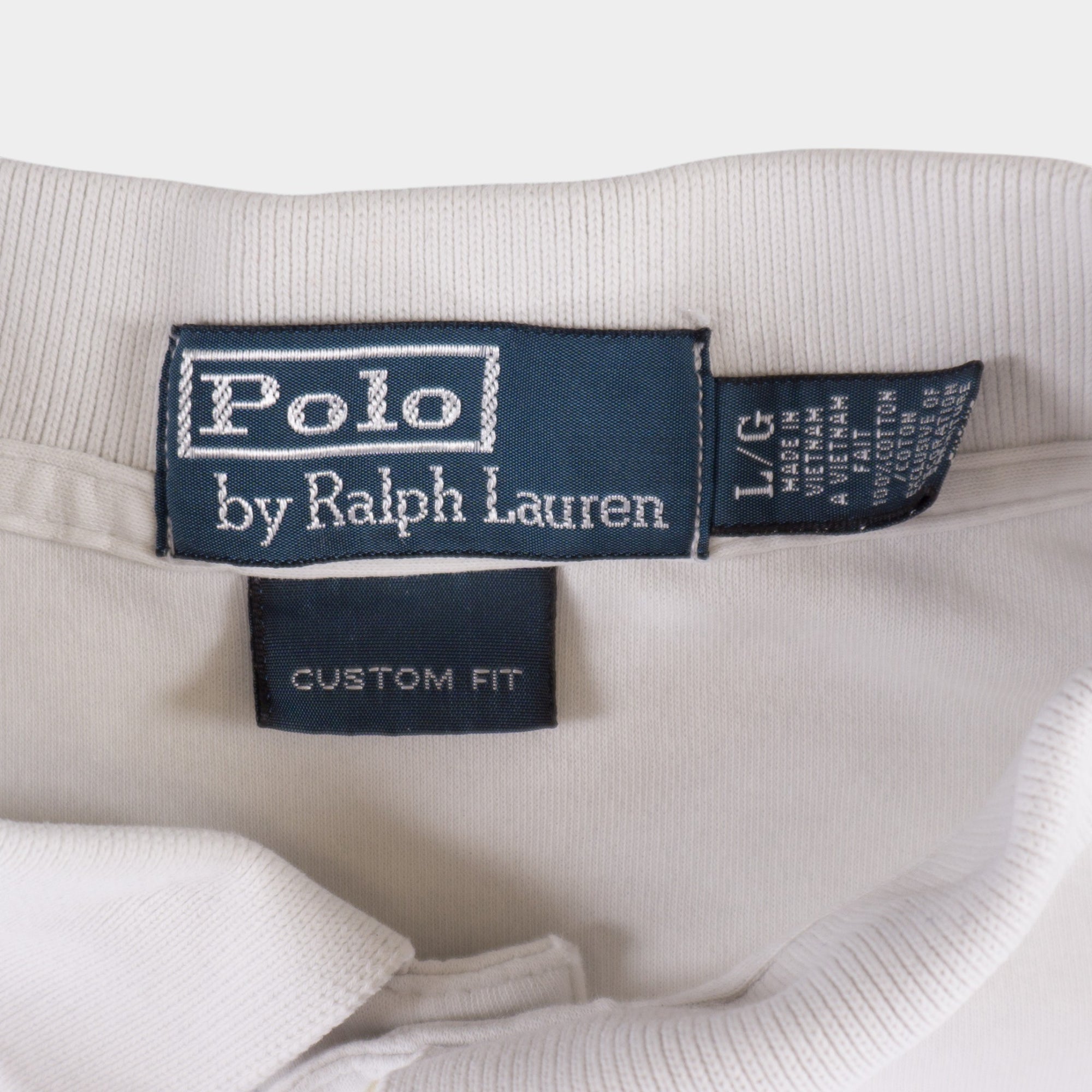 Polo Ralph Lauren Винтидж Бяла Тениска с Яка