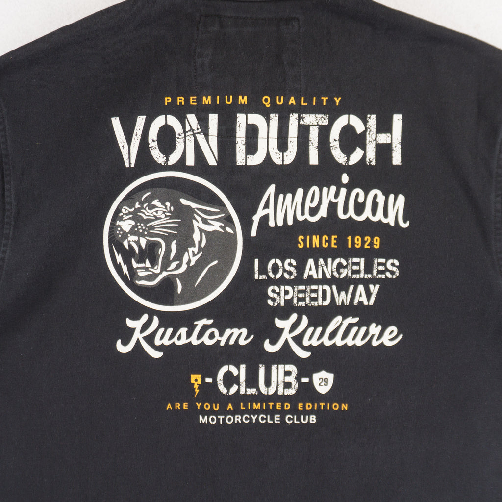 Von Dutch Черна Тениска с Яка