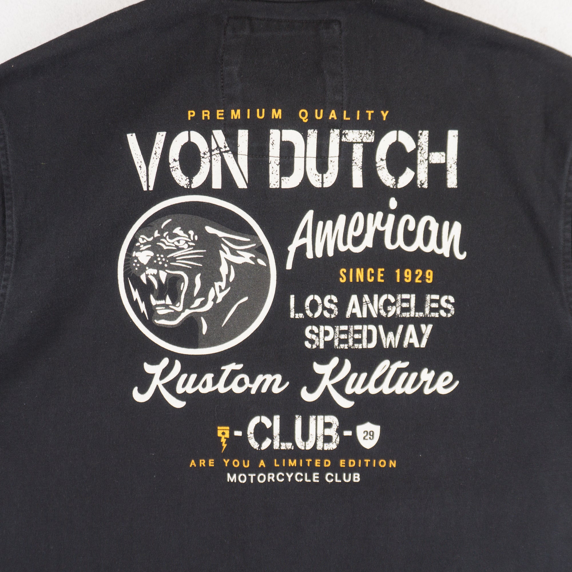 Von Dutch Черна Тениска с Яка
