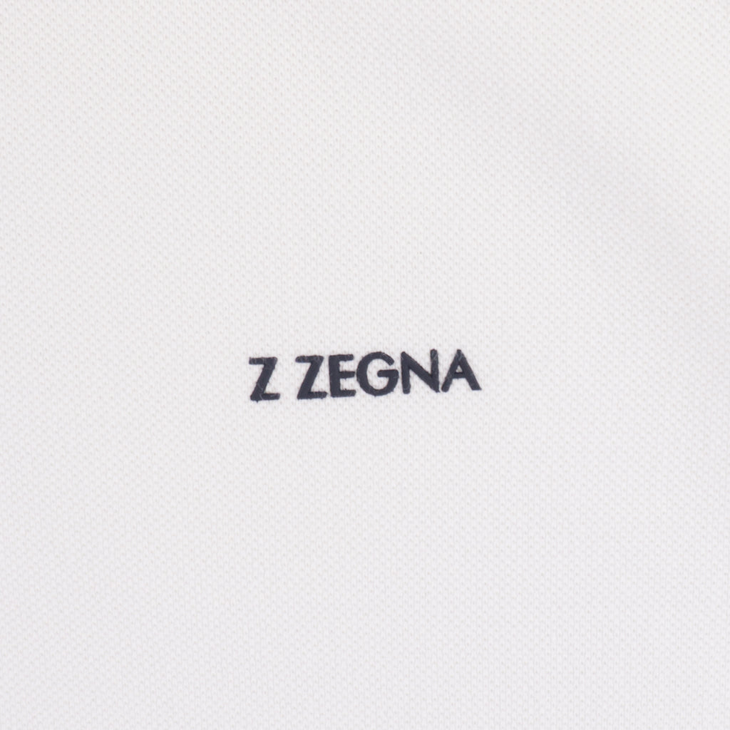 Z Zegna Бяла Тениска с Яка
