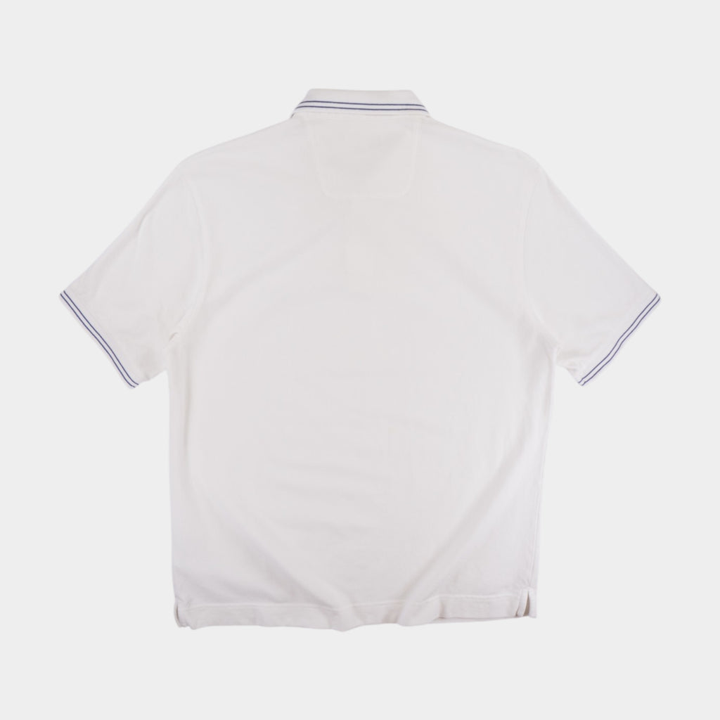 Z Zegna Бяла Тениска с Яка