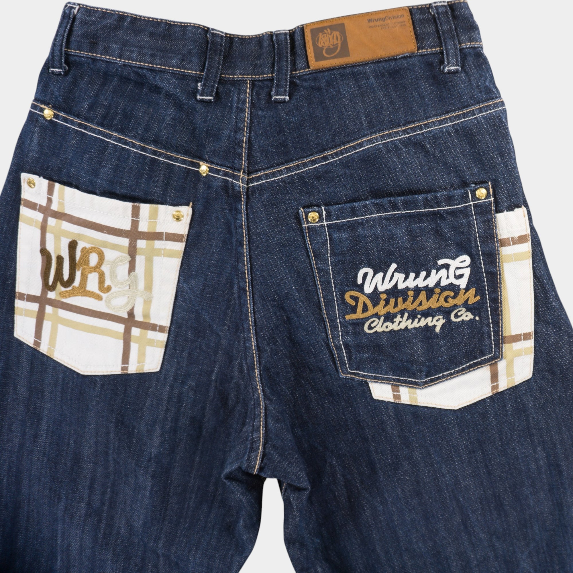 Wrung Division Винтидж Сини Къси Дънки