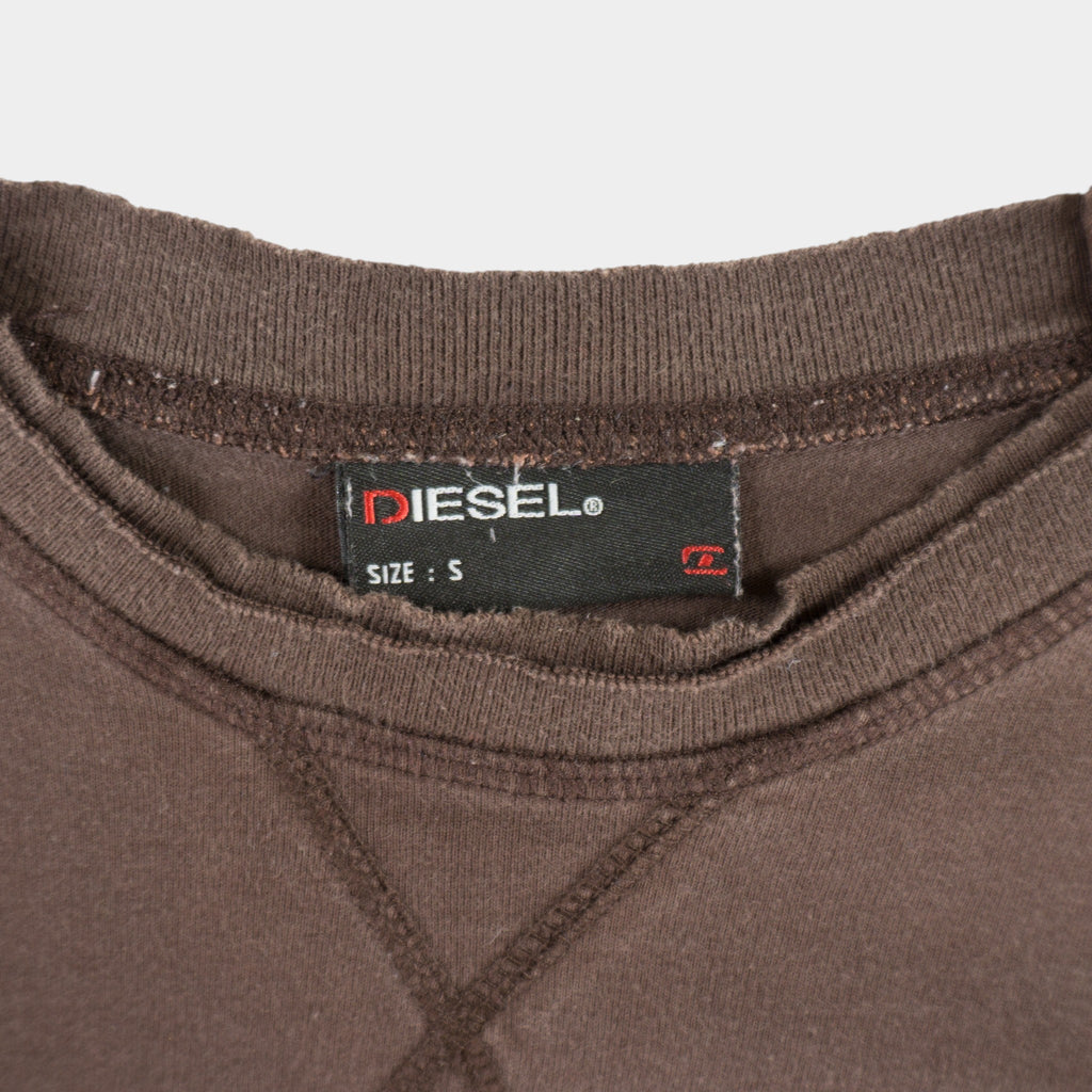 Diesel Винтидж Кафява Тениска с Графика