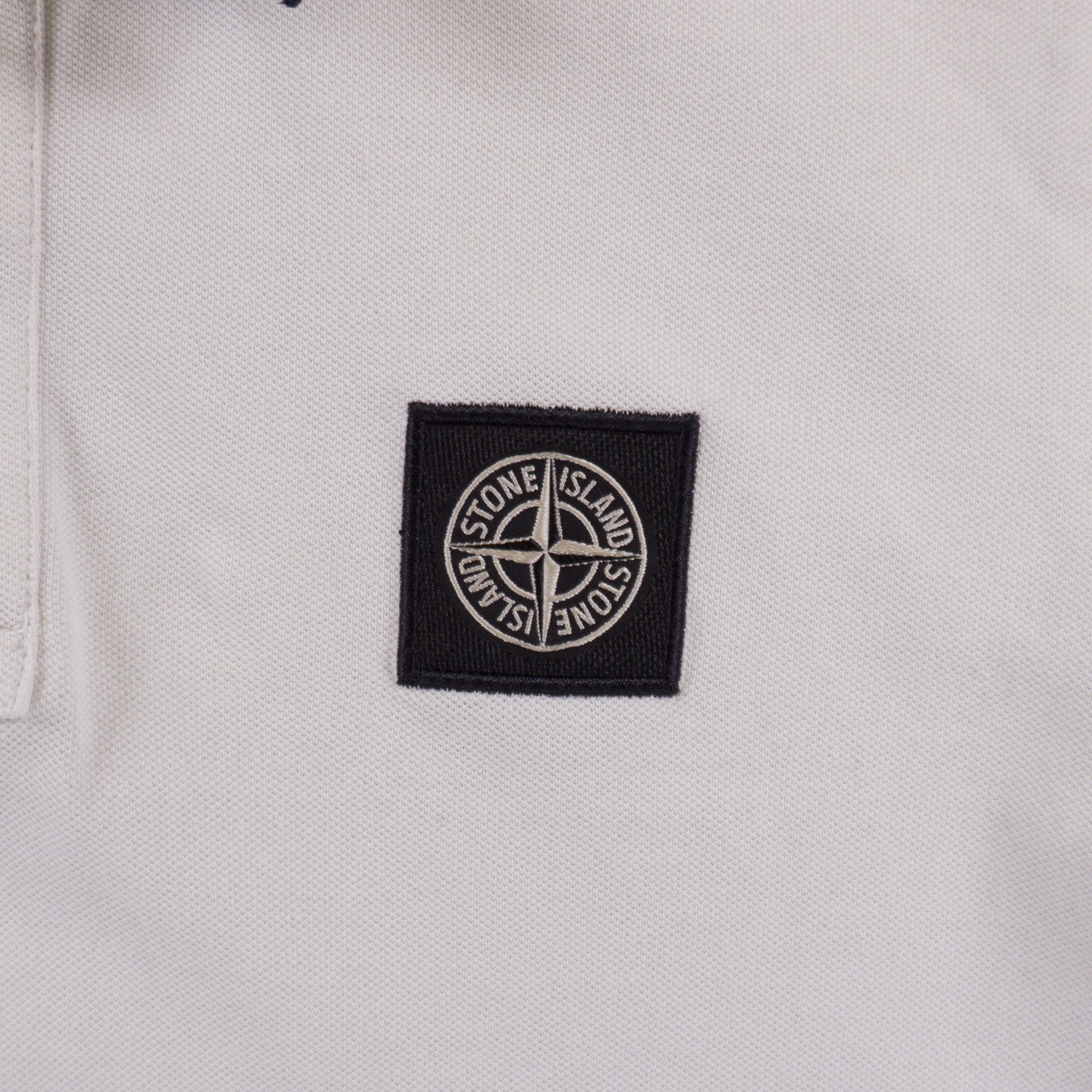 Stone Island Junior Бяла Тениска с Яка