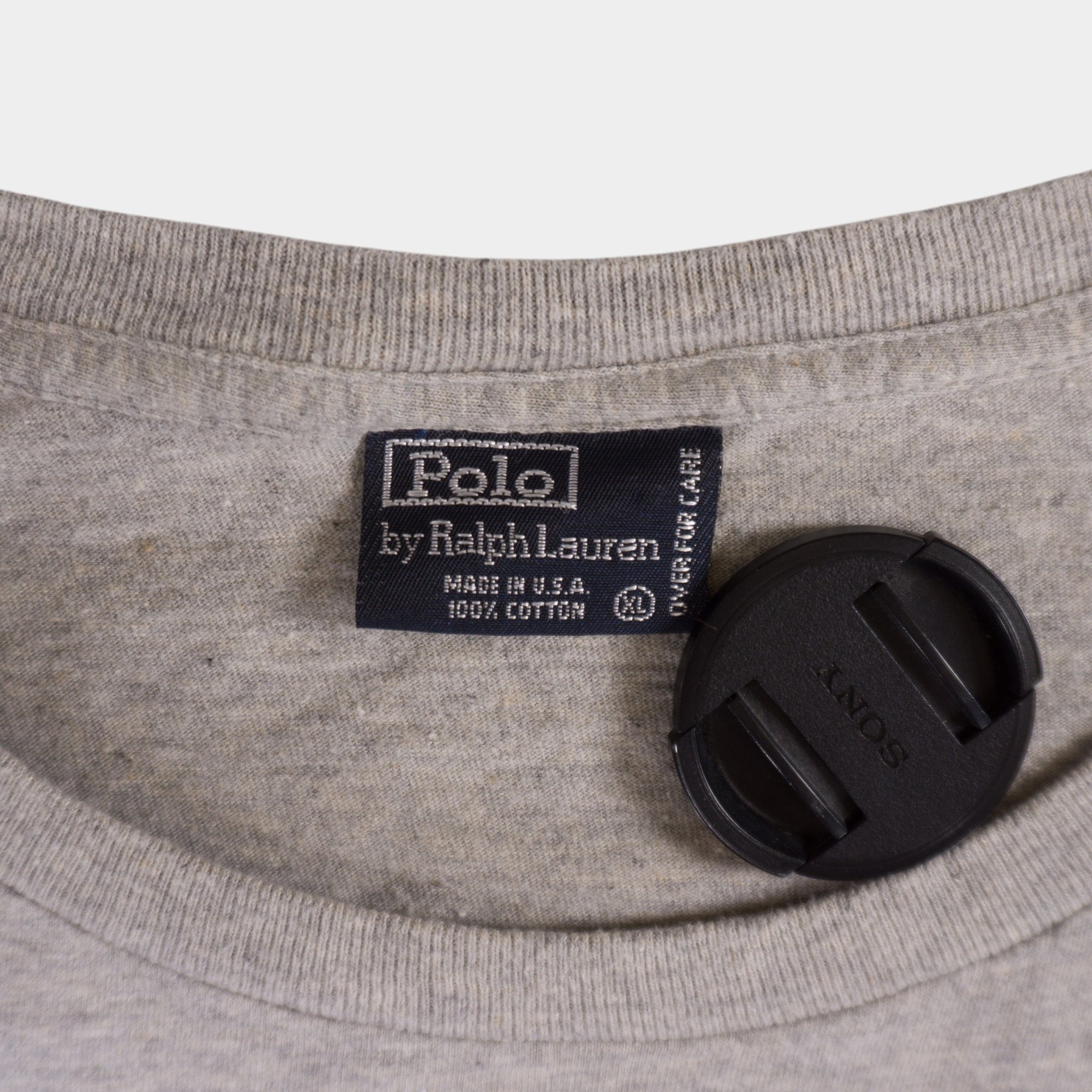 Polo Ralph Lauren Винтидж Сива Единичен Шев Тениска