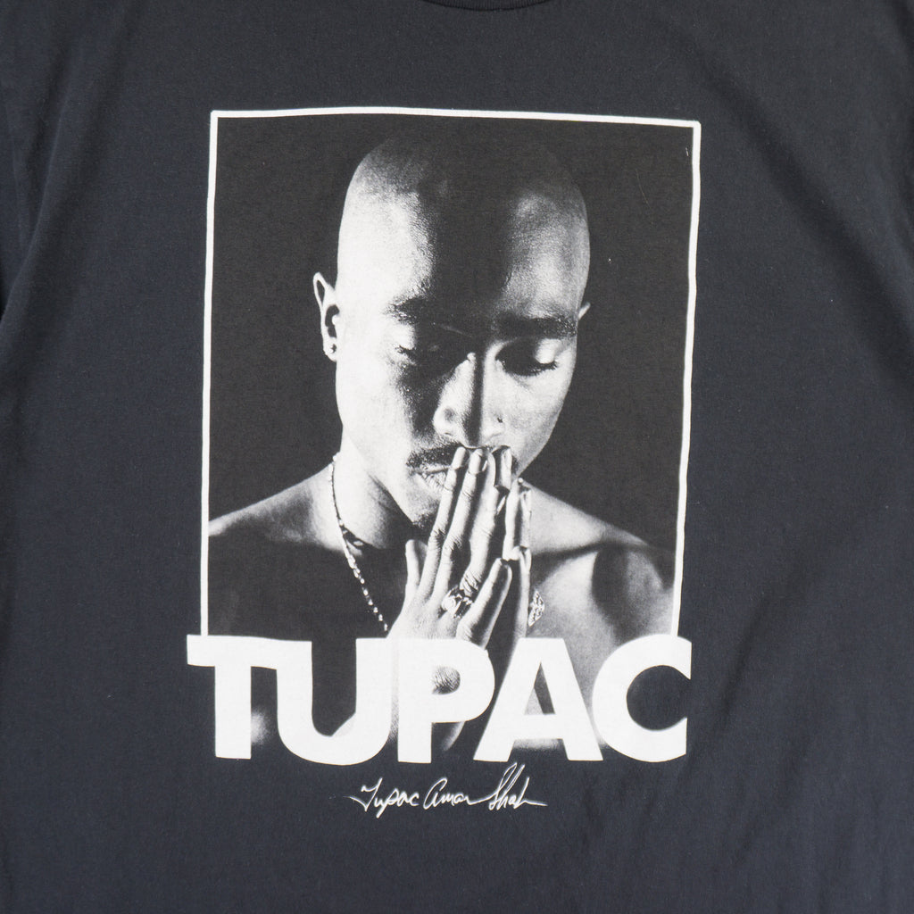 2Pac Черна Тениска с Графика