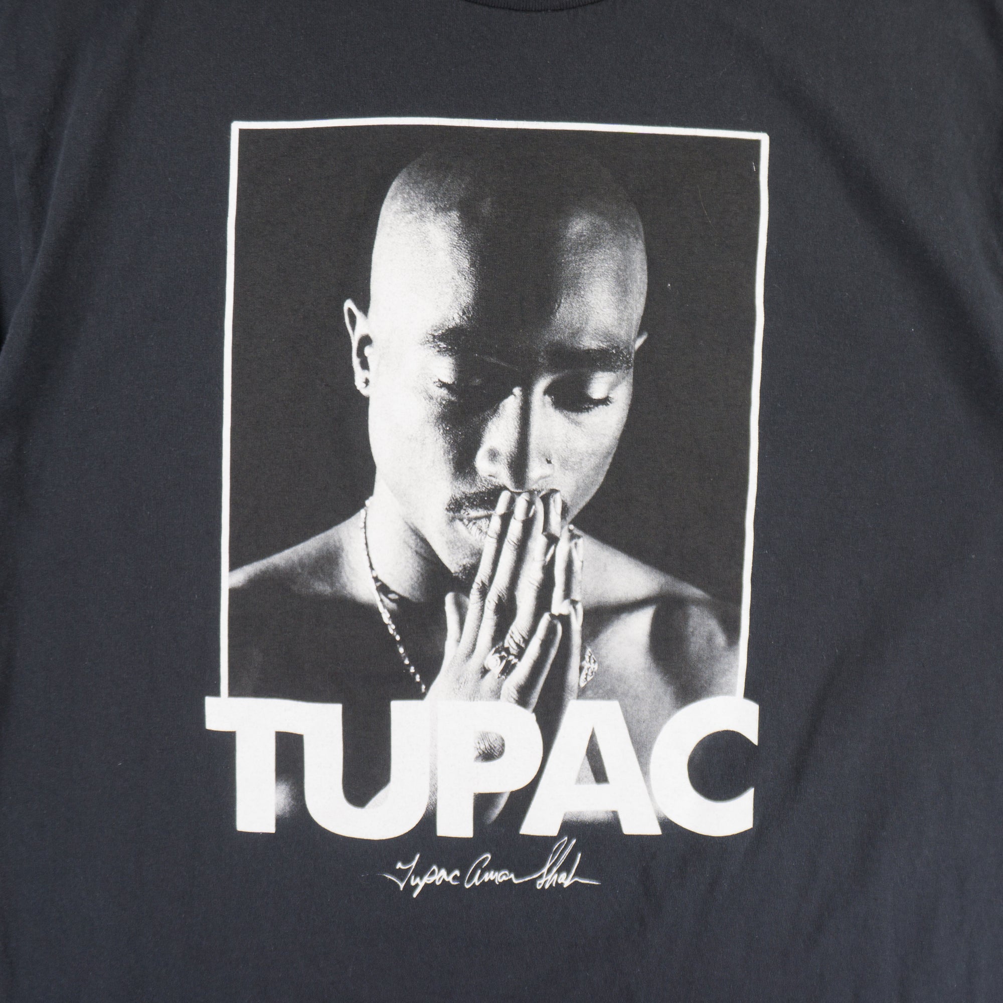 2Pac Черна Тениска с Графика