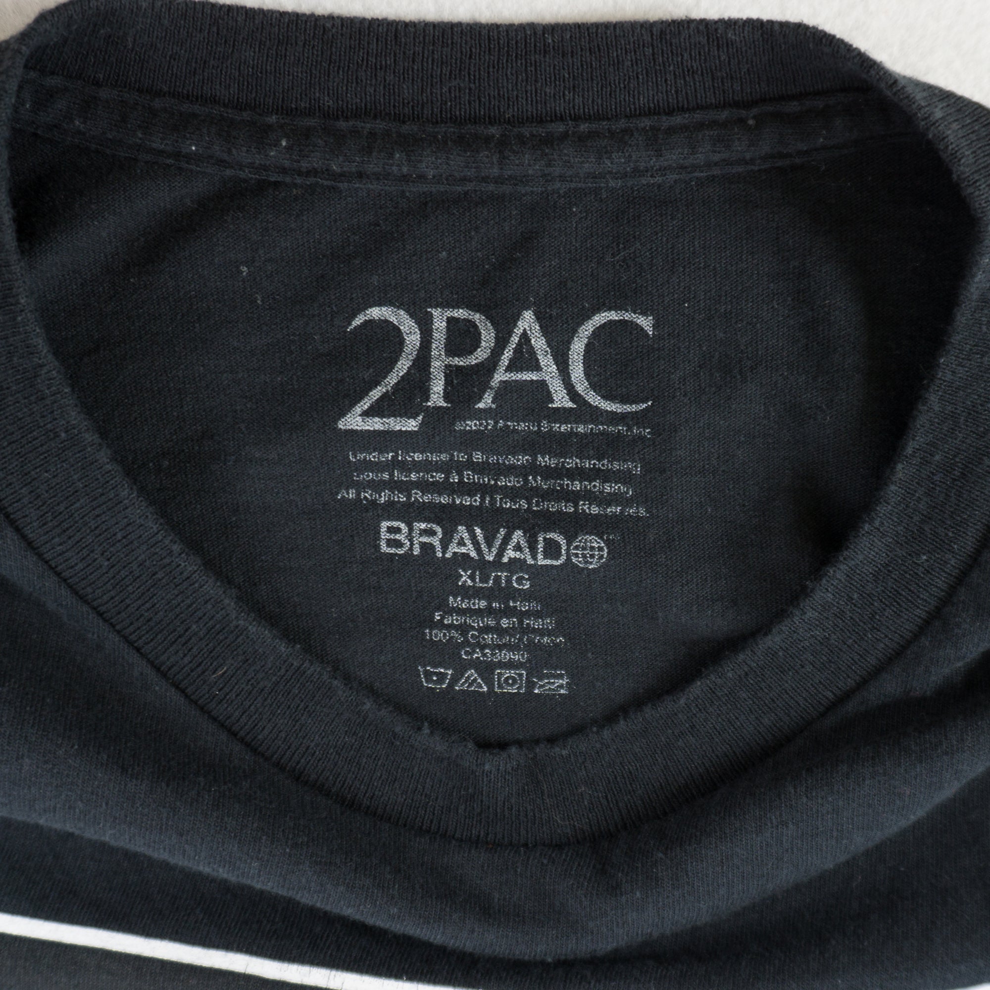 2Pac Черна Тениска с Графика