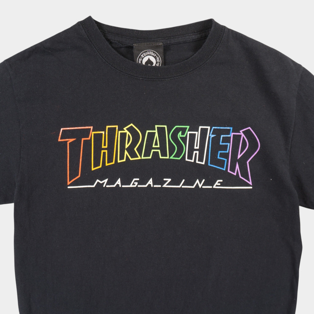 Thrasher Черна Тениска