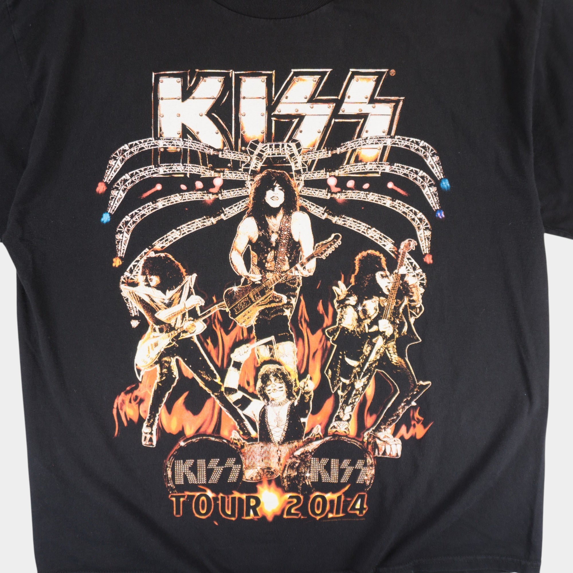 Kiss Черна Тениска с Графика
