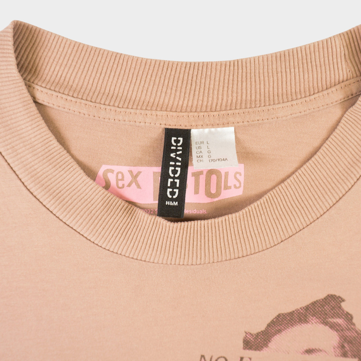 H&M X Sex Pistols Кафява Тениска с Графика