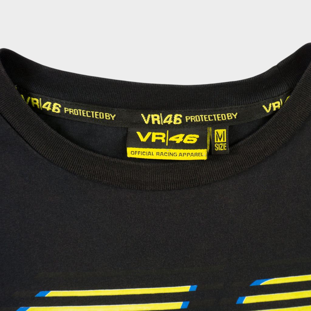 VR 46 Racing Черна Тениска с Графика