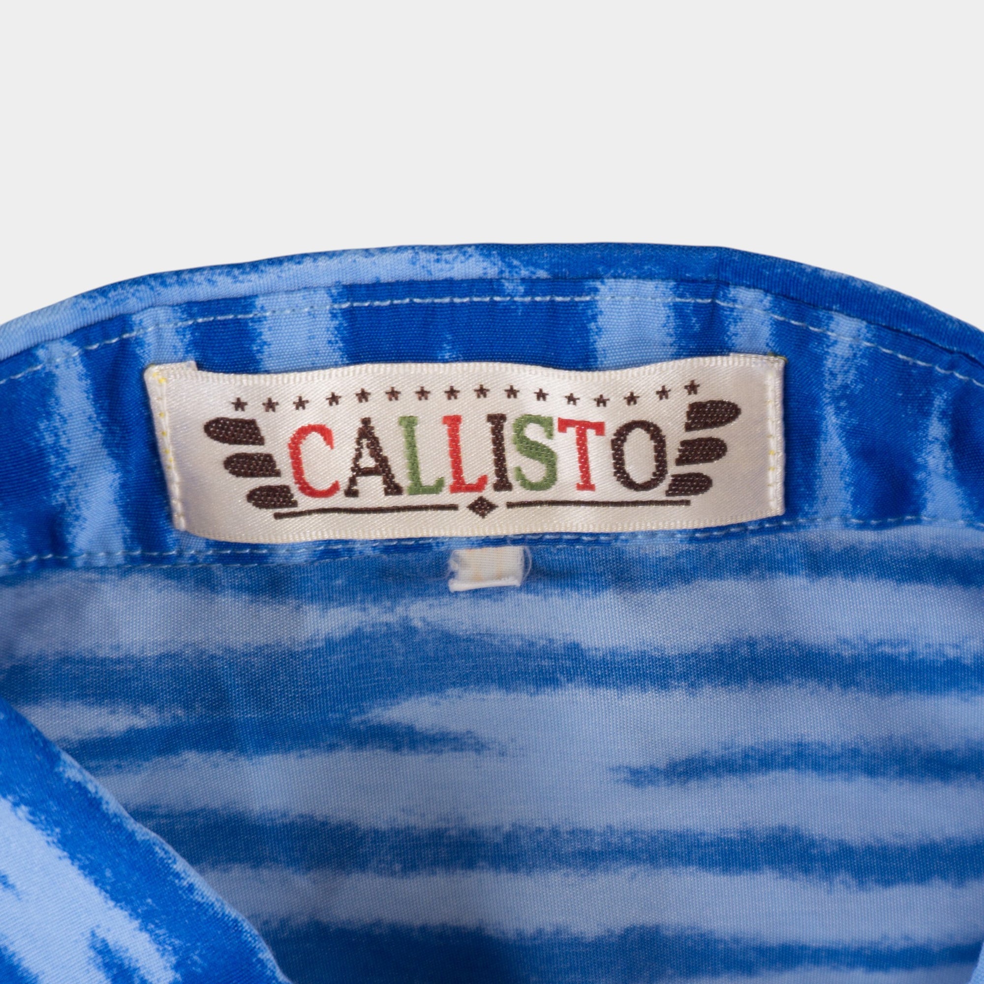 Callisto Винтидж Плажна Риза с Къс Ръкав
