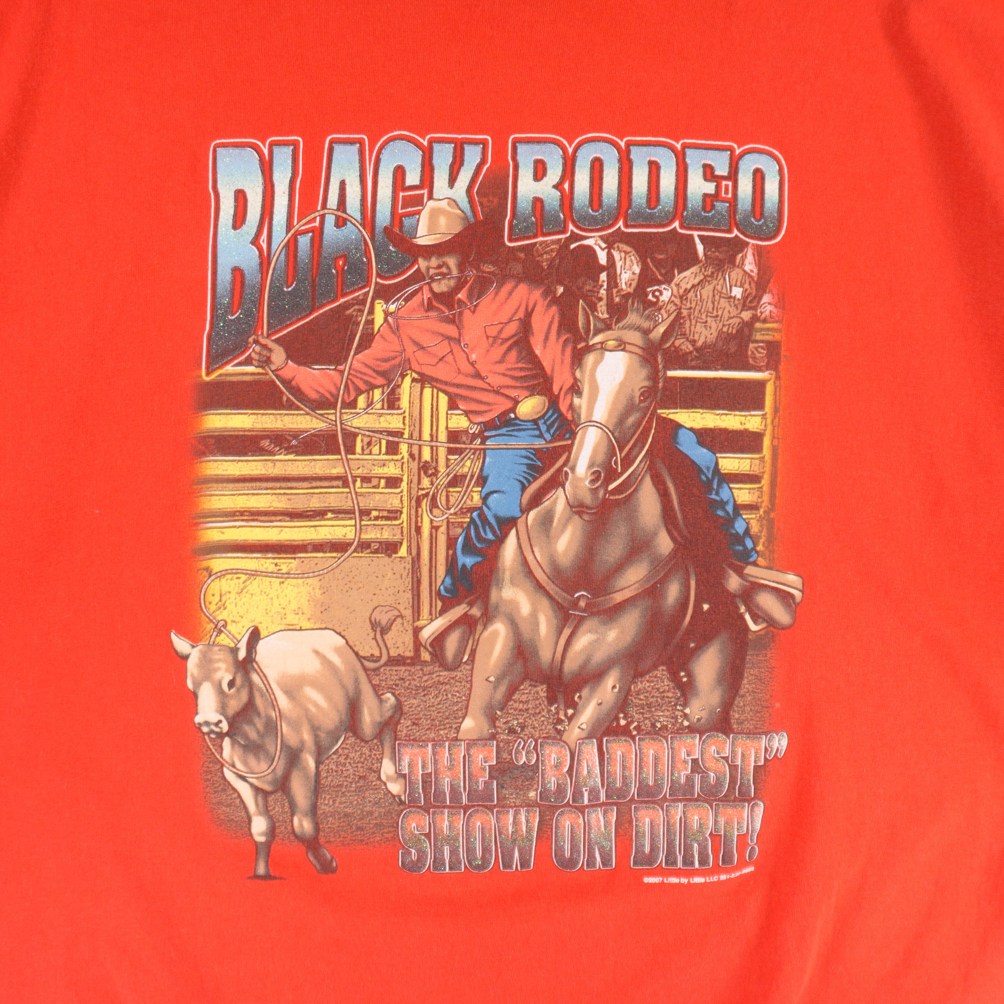 Gildan Black Rodeo Червена Тениска с Графика