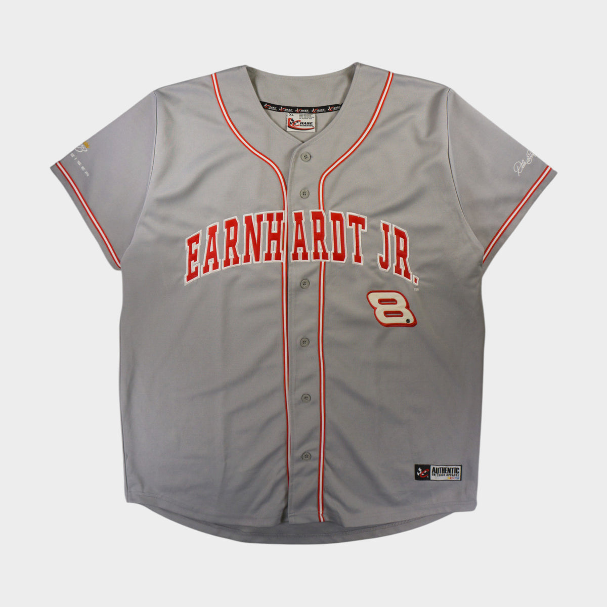 Chase Authentics Dale Earnhardt Jr. #8 NASCAR Винтидж 2000-те Сиво Джърси