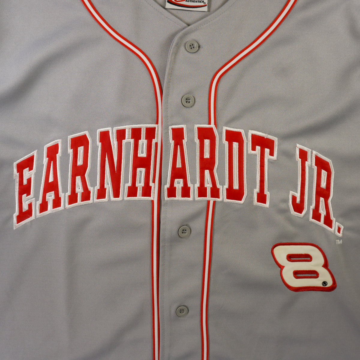 Chase Authentics Dale Earnhardt Jr. #8 NASCAR Винтидж 2000-те Сиво Джърси