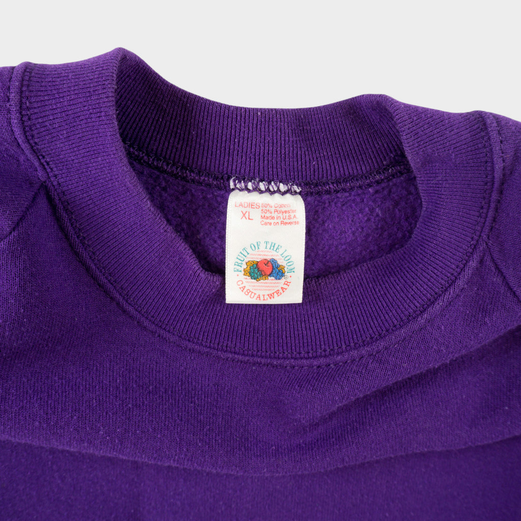 Fruit Of The Loom Винтидж 80-те Лилава Блуза