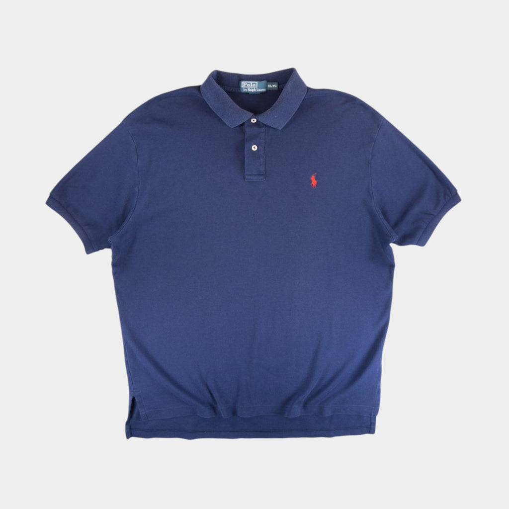 Polo Ralph Lauren Винтидж Тъмно Синя Тениска с Яка