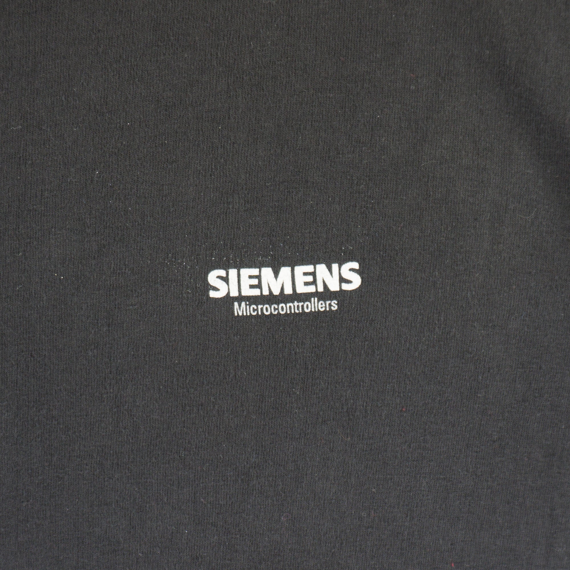 Siemens Винтидж Черна Тениска с Графика