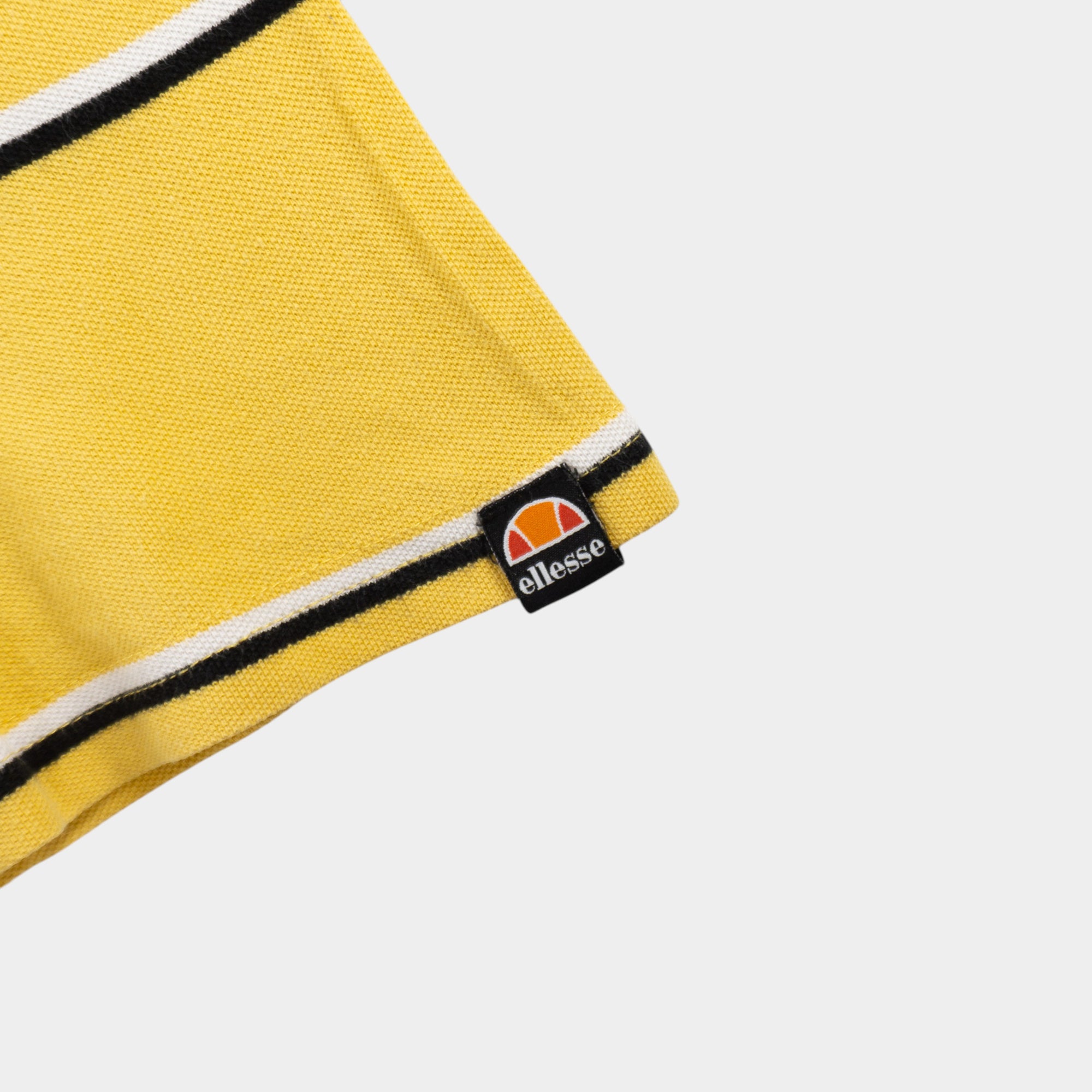 Ellesse Раирана Жълта Тениска