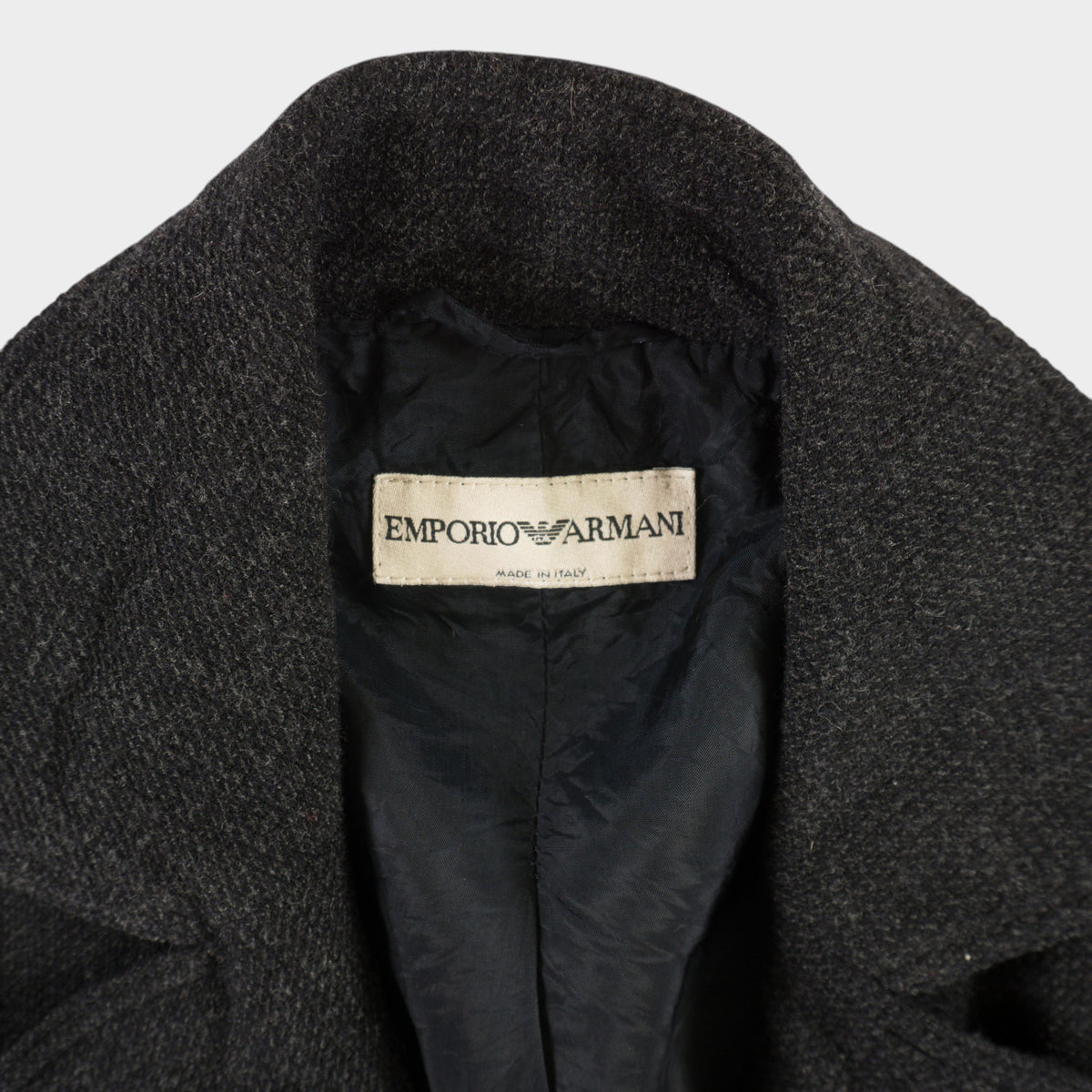 Emporio Armani Винтидж 90-те Сиво Вълнено Сако