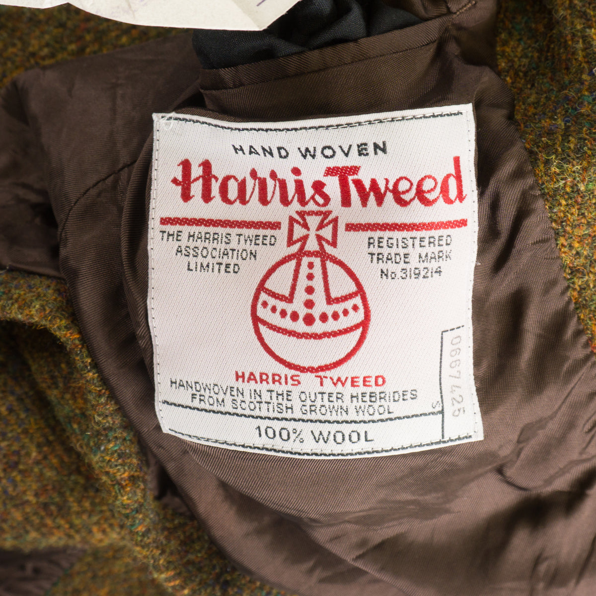 Harris Tweed Винтидж 90-те Вълнено Палто