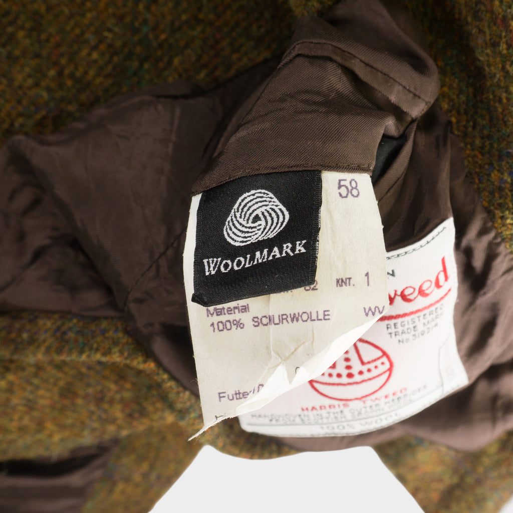 Harris Tweed Винтидж 90-те Вълнено Палто