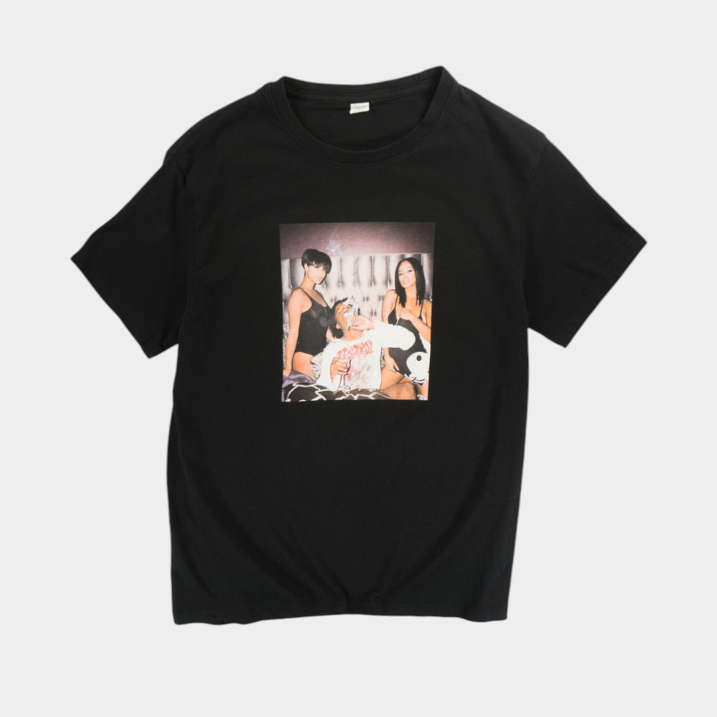Playboy Carti Черна Тениска с Графика