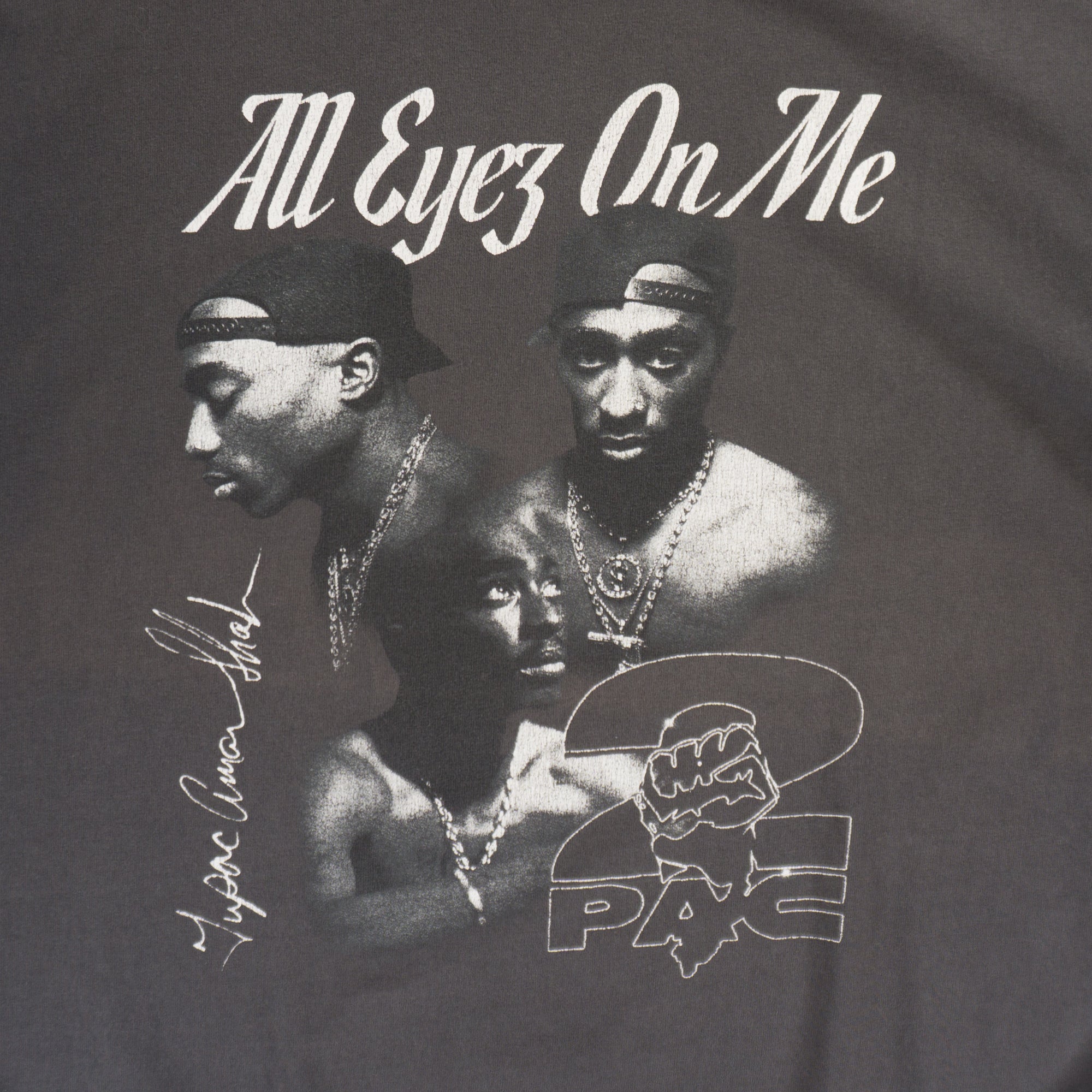 2Pac Сива Тениска с Графика