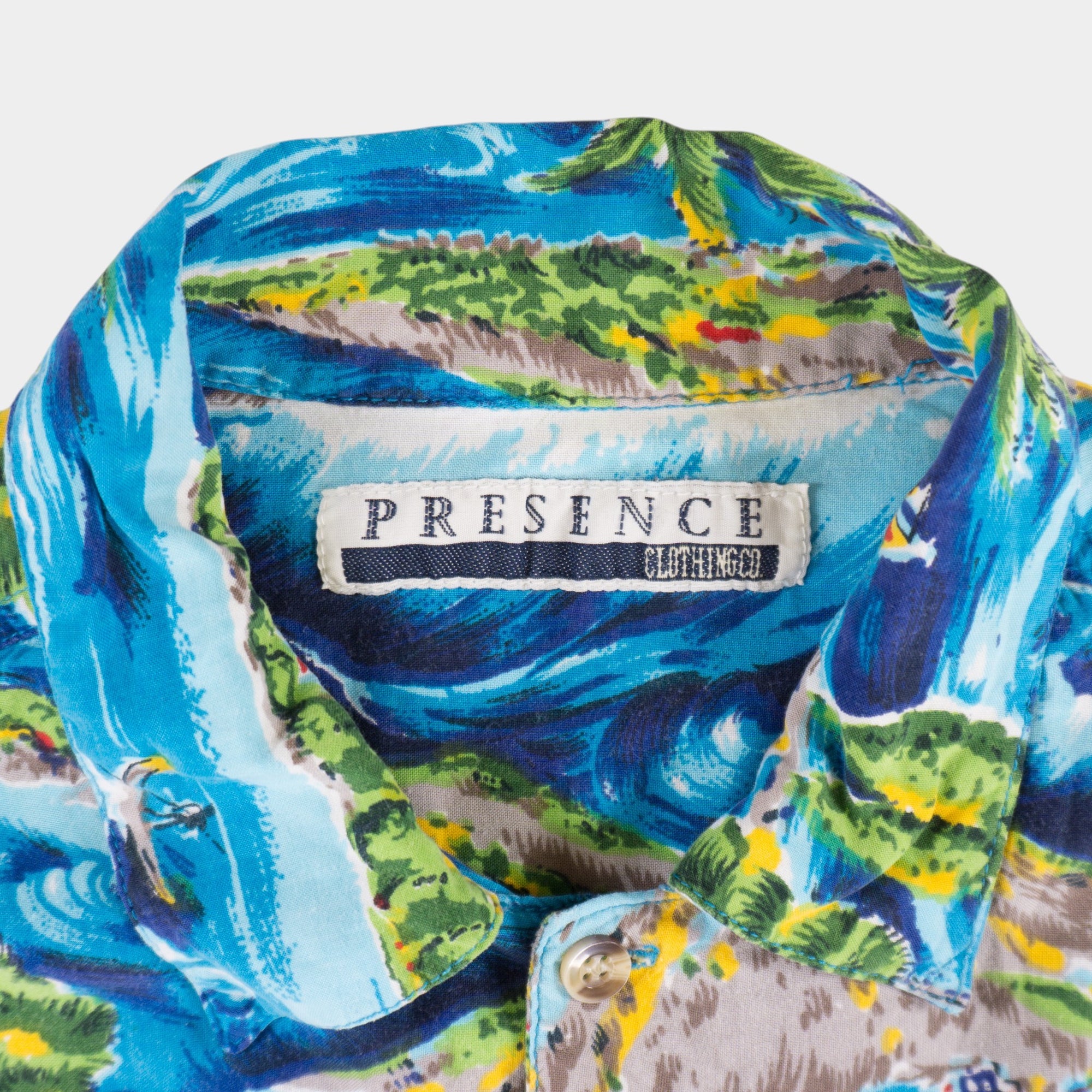 Presence Винтидж Плажна Риза с Къс Ръкав