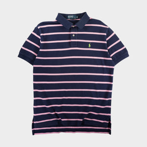 Polo Ralph Lauren Винтидж 2000-те Синя Раирана Тениска