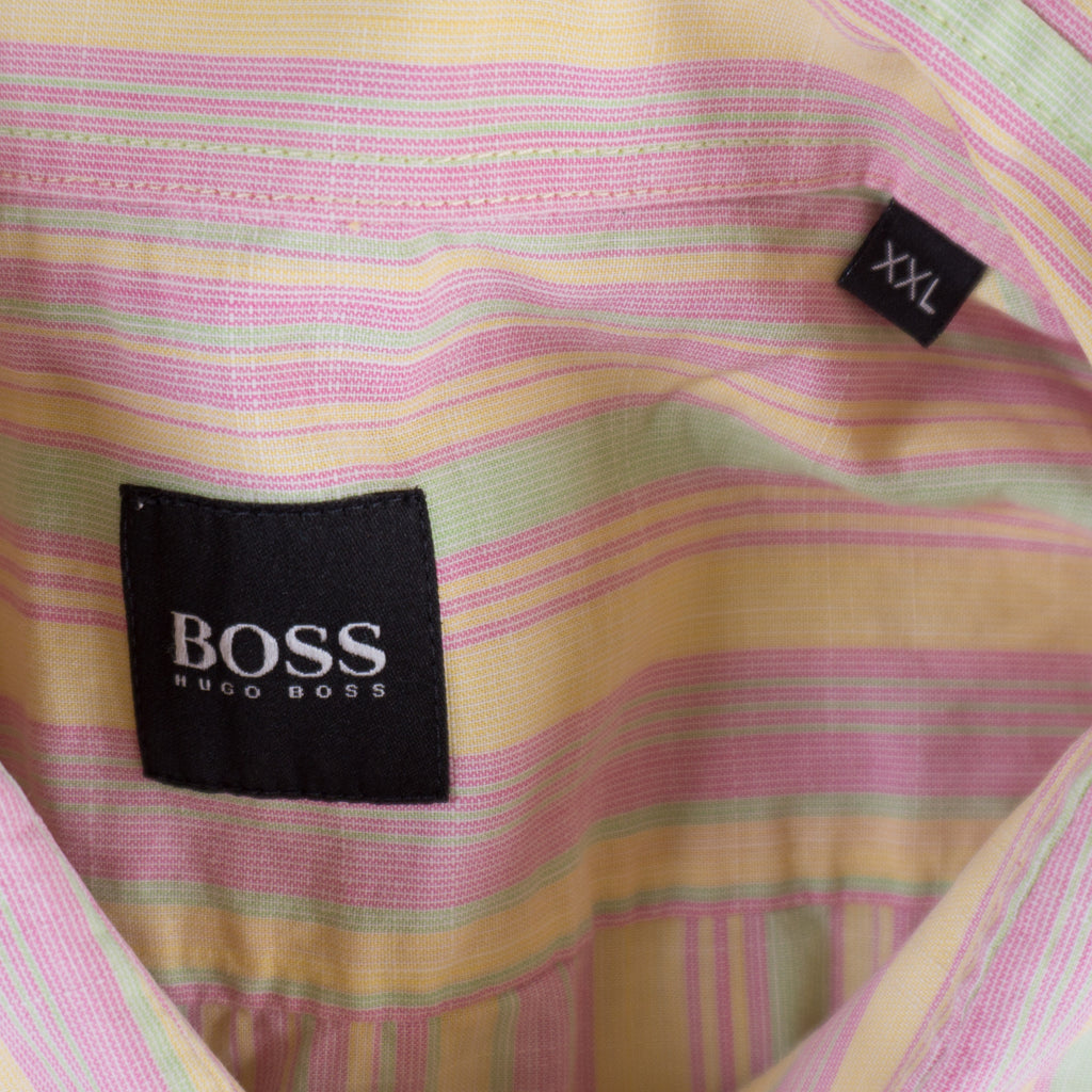 Hugo Boss Раирана Риза с Къс Ръкав