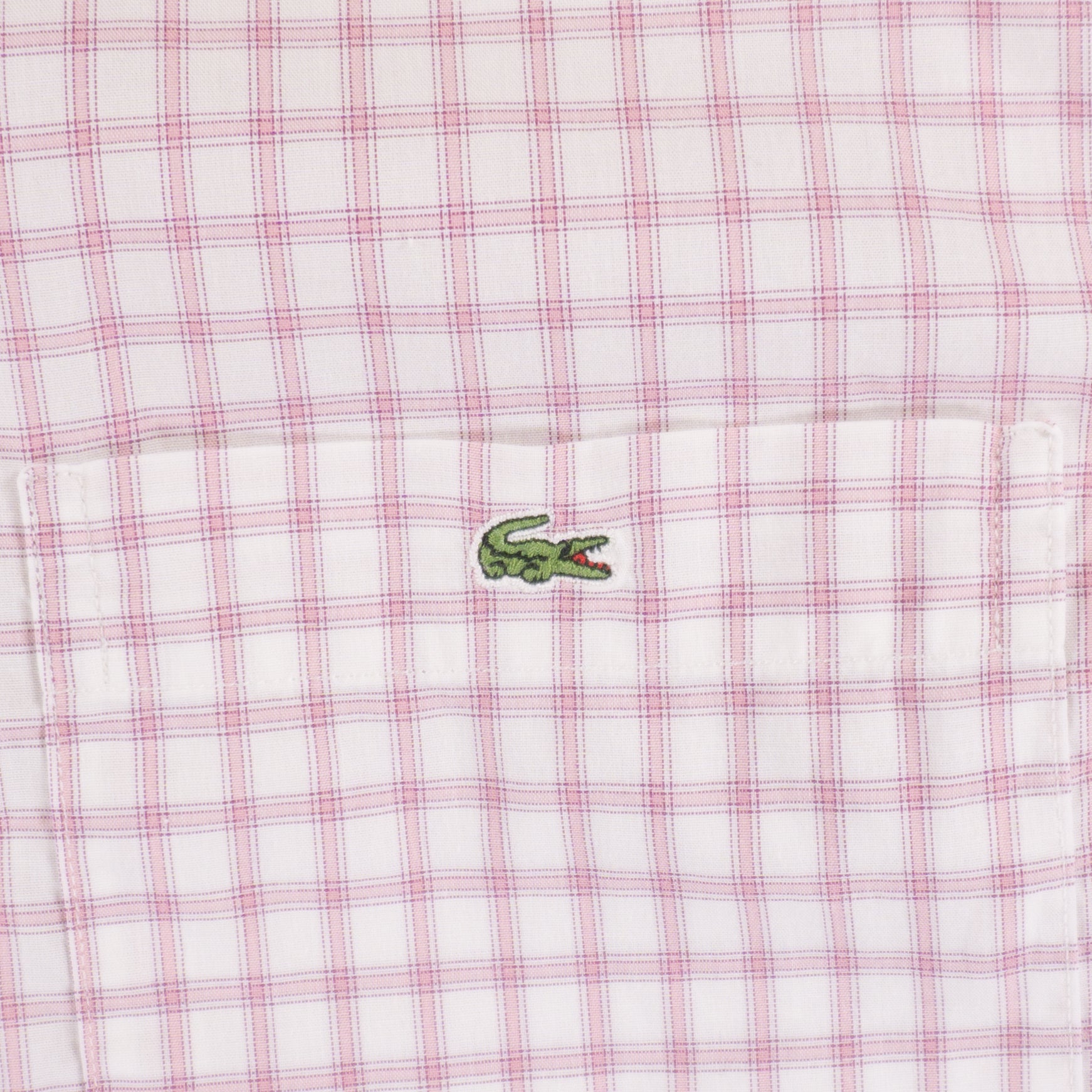 Lacoste Розова Карирана Риза с Къс Ръкав