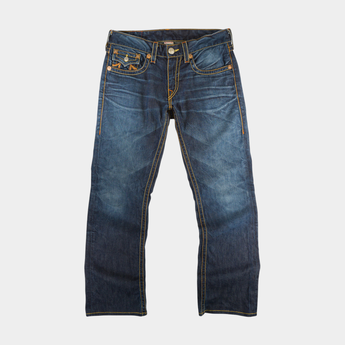 True Religion Rainbow Ricky Винтидж 2000-те Сини Дънки