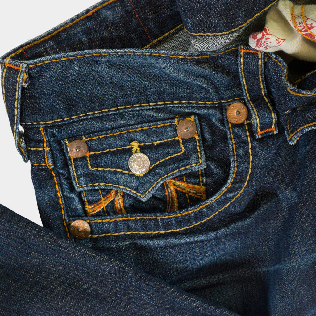 True Religion Rainbow Ricky Винтидж 2000-те Сини Дънки