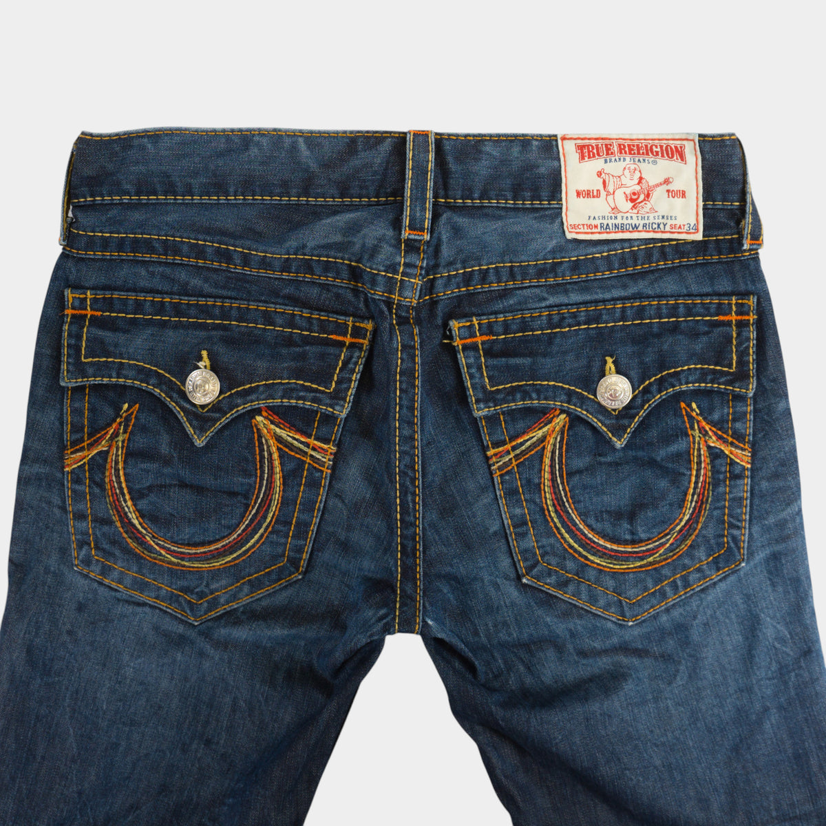 True Religion Rainbow Ricky Винтидж 2000-те Сини Дънки