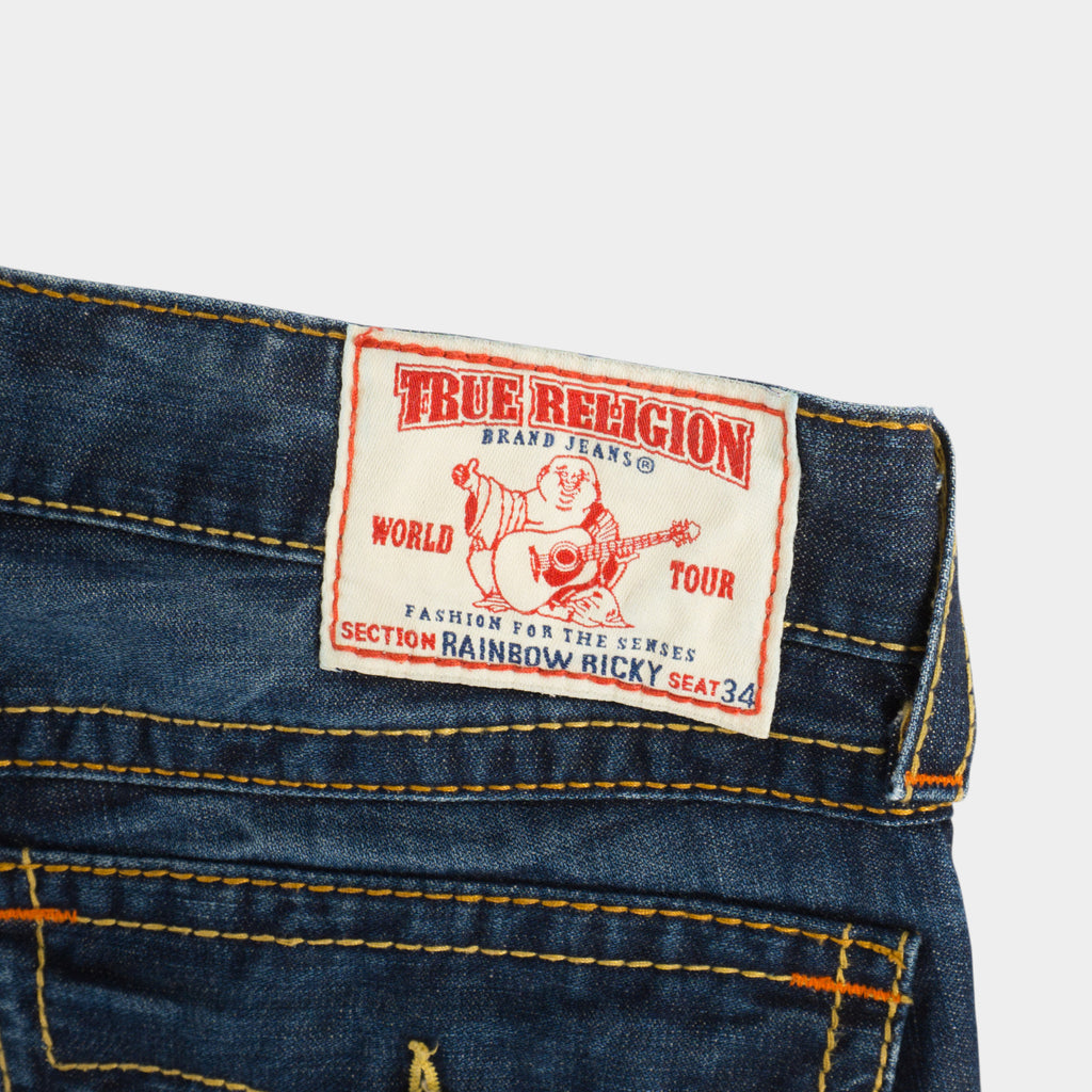 True Religion Rainbow Ricky Винтидж 2000-те Сини Дънки