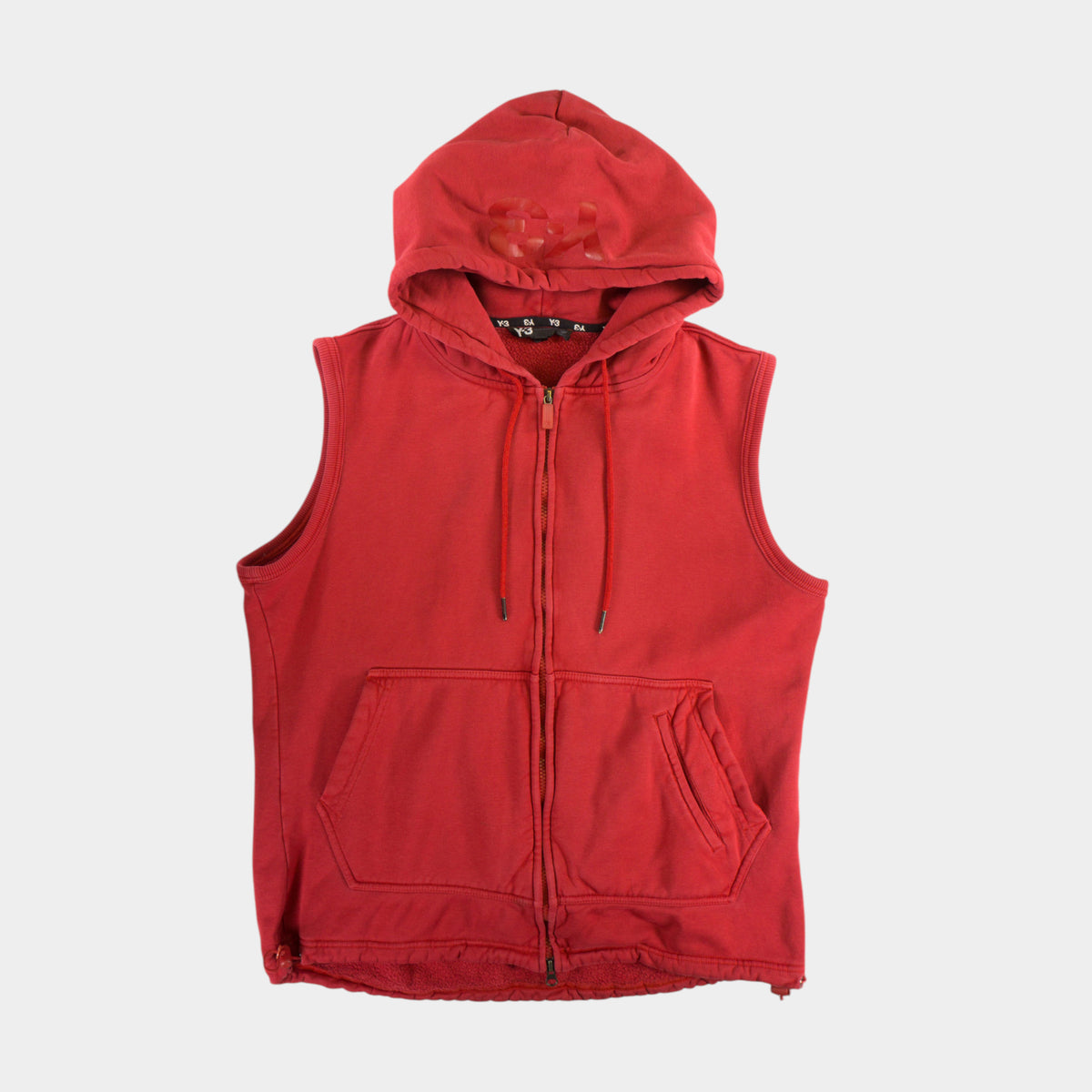 Yohji Yamamoto x Adidas Y-3 Винтидж 2000-те Червен Елек с Цип